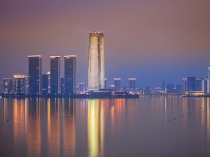 View of Yixing City at night