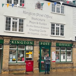 Postmaster Tim Allen outside Kington Post Office which is a finalist in the Countryside Alliance Awards