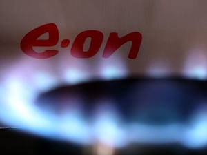 A gas ring with an Eon logo in the background