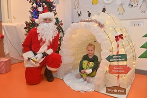 Santa, and Esme Ridge, 6, from Shrewsbury