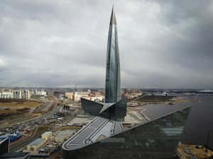 The Lakhta Centre in St Petersburg, HQ of Russian energy giant Gazprom