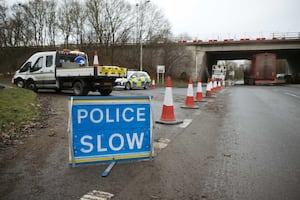 The M54 was closed at Junction 7, near Wellington. Photo: Jamie Ricketts