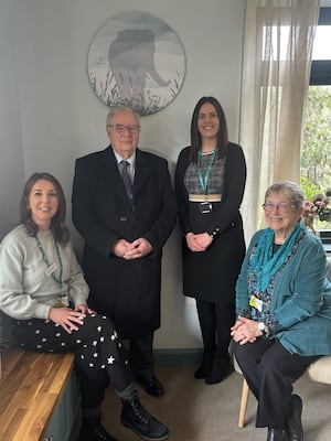 Jess Martindale - social worker, Kevin Morris, Tracie Harrison - Director of Income Generation at the charity, and Jeanette Whitford - Chair of Trustees.
