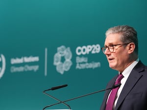 Prime Minister Sir Keir Starmer speaks on day two of the Cop29 climate summit in Baku, Azerbaijan