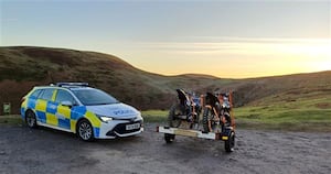 Police seized two unregistered motorbikes that were seen off-roading on the Long Mynd. Picture: West Mercia Police. 