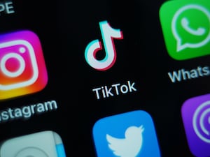 The app for TikTok on a phone screen