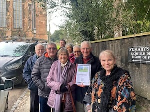 Villagers from Bayston Hill handed their petition over to the Lichfield Diocese Board of Finance