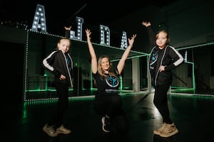 Alisha-Jayne Dance Academy opened in Monkmoor, Shrewsbury. In Picture L>R: Darcey Hyde-Follmer 7, Alisha-Jayne Mackey and Beatrix Hyde-Follmer 8