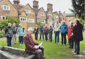 Derek giving a history talk - picture Eddie Brown