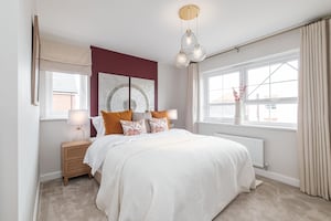 BWM - The main bedroom of the Ennerdale show home at The Elms in Hall Green