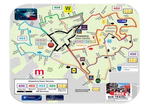 A town map issued by Tanat Valley Coaches. Picture: Shropshire Star