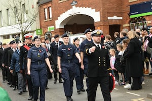 The parade in Market Drayton