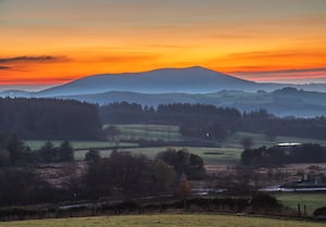 Dusk over Corndon Hill, Shropshire