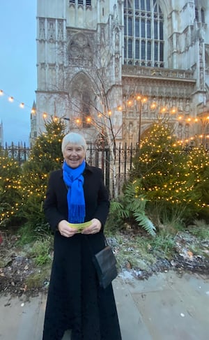 Louise Ferguson at Westminster Abbey.