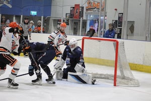 Action from Telford Tigers' victory over Solway Sharks