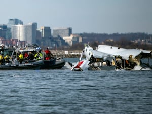 Wreckage in the Potomac River