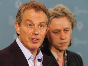 Tony Blair and Bob Geldof