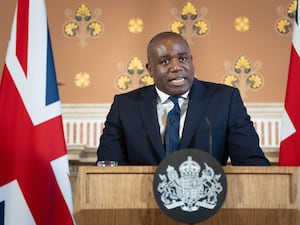 Foreign Secretary David Lammy makes a speech