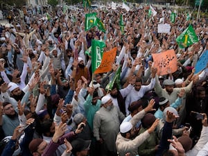 A protest against blasphemy in Lahore