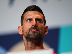 Novak Djokovic at a press conference