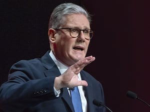 Prime Minister Sir Keir Starmer delivers his keynote speech during the Scottish Labour Party conference at the Scottish Exhibition Centre (SEC) in Glasgow