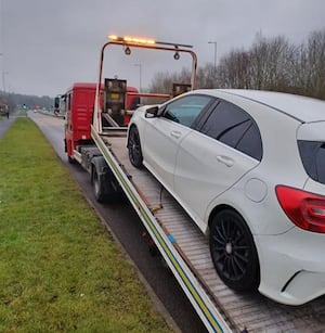 A car was seized in Telford. Picture: Telford & Wrekin Police. 