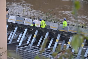 Flood defences in Ironbridge