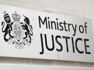 A sign of the Ministry of Justice