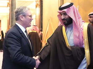 Prime Minister Sir Keir Starmer meets Saudi Arabian crown prince Mohammed bin Salman Al Saud (Kirsty Wigglesworth/PA)