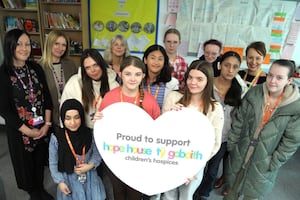 Some of the Telford College students who helped to raise the cash