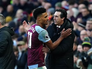 Unai Emery congratulates Ollie Watkins