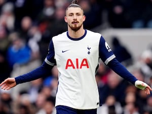 Tottenham defender Radu Dragusin during a Premier League match