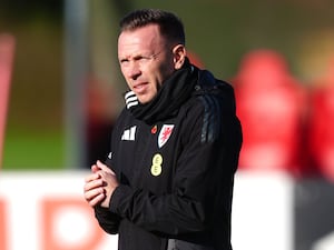 Wales head coach Craig Bellamy during a training session