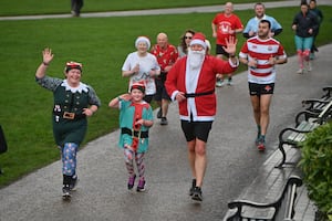 Shrewsbury runners were all smiles on Christmas Day