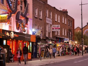 Shops on Camden High Street in north London