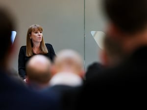 Angela Rayner giving a speech on devolution