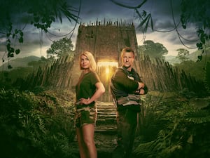 Holly Willoughby and Bear Grylls who are co-hosting the new show Celebrity Bear Hunt