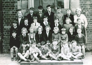 Photo taken at Woore Primary School between 1955 and 1960. Photo Pete Healey