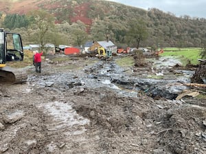 The landslide caused devastating damage. Picture: Trevor Bates