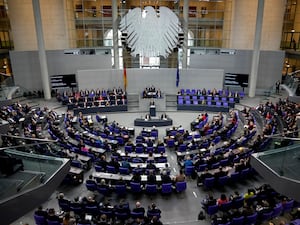 A session of the Bundestag in Berlin, Germany