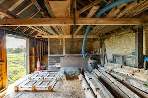 A barn with permission for conversion has been listed for sale. Picture: Rightmove and Mark Wiggin Estate Agents.