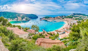 Panoramic view of Porte de Soller, Palma Majorca, Spain