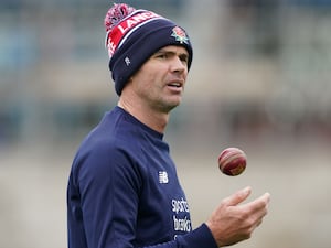 Lancashire’s James Anderson during a media day at Old Trafford Cricket Ground