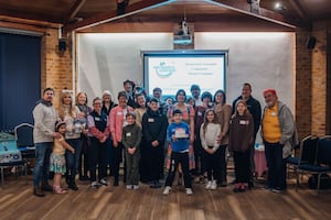 Attendees at Moonstruck’s 7th birthday party at Meeting Point House on 13 February 