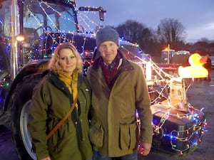 Kington tractor run organisers Georgina Synnock-Morgan and Rae Morgan were delighted with the turnout. Image: Andy Compton