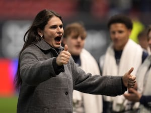 Bristol Bears’ Ilona Maher on the pitch at half time during the Investec Champions Cup match at Ashton Gate, Bristol.