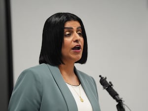 Justice Secretary Shabana Mahmood giving a speech at London Probation Headquarters in central London