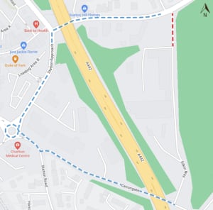 The road closure. Photo: Oakengates Town Council