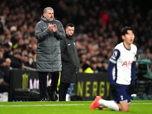 Ange Postecoglou on the touchline