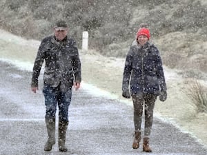 People out walking at the Wicklow Gap mountain pass in Co Wicklow